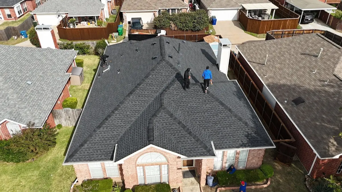 Slate & Tile Roof Repair work in progress on a Kinston property